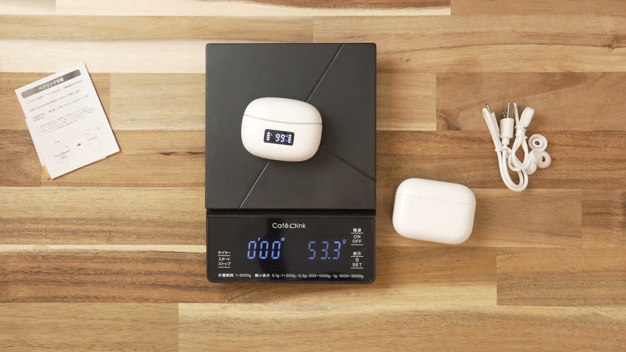 重さはAirPods Pro 3とほぼ同じ、イヤホン単体は4.0g